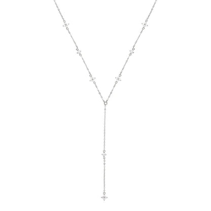Brileon Aurelia Moissanite Tassel Necklace - Brileon
