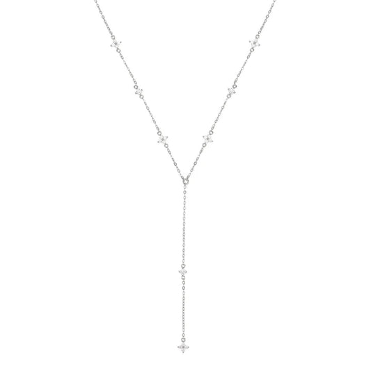 Brileon Aurelia Moissanite Tassel Necklace - Brileon