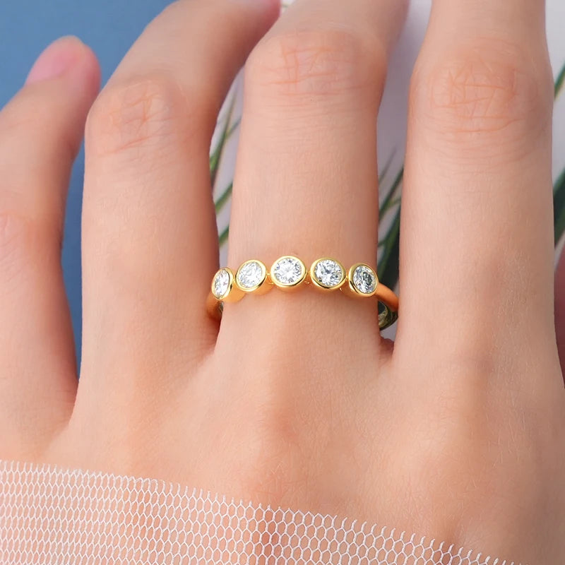 Brileon Eternal Five Moissanite Ring - Brileon