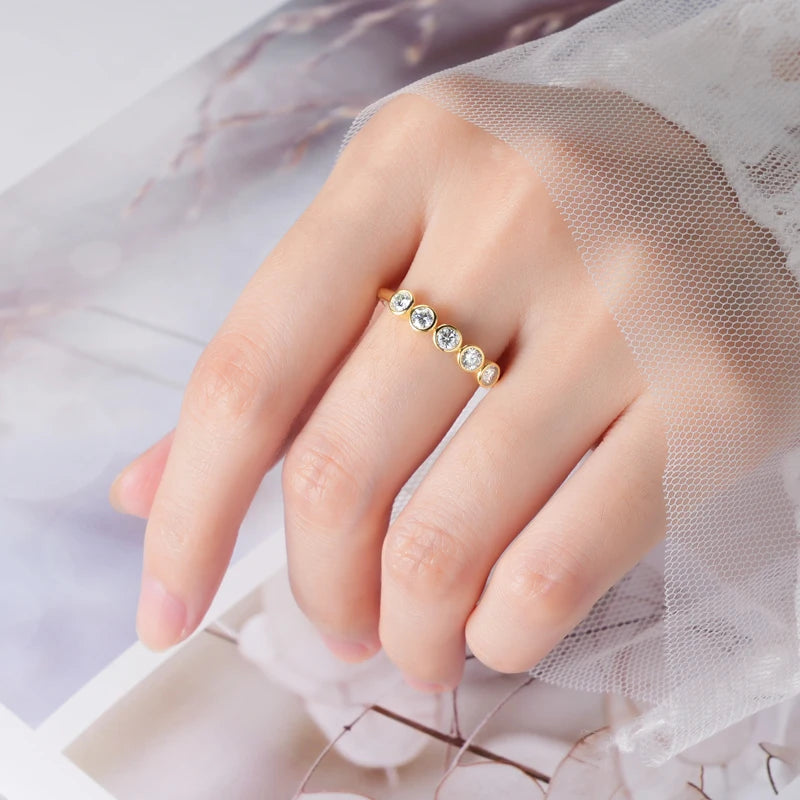 Brileon Eternal Five Moissanite Ring - Brileon