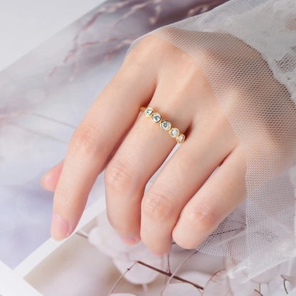 Brileon Eternal Five Moissanite Ring - Brileon