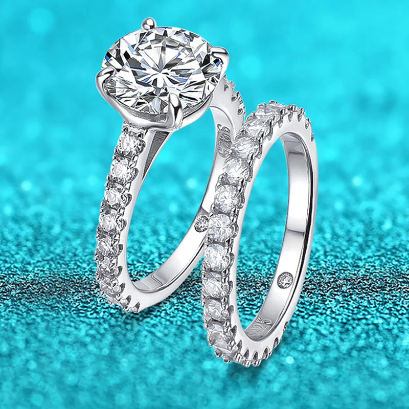 Brileon Eternal Sparkle Collection Moissanite Rings (Sold Individually or as a Set) - Brileon