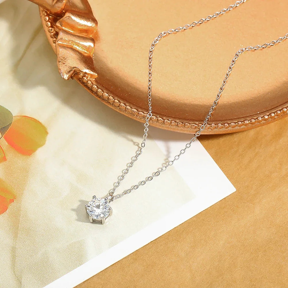Brileon Serené Moissanite Pendant Necklace - Brileon