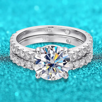Brileon Eternal Sparkle Collection Moissanite Rings (Sold Individually or as a Set) - Brileon