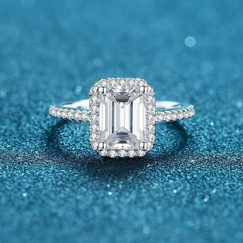 Brileon Elara Moissanite Ring – Emerald or Radiant Cut - Brileon