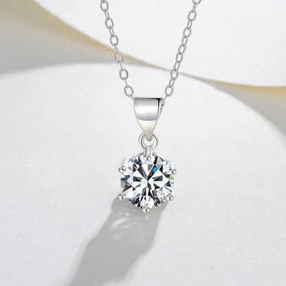 NeeTim 4ct 10mm Moissanite Necklace For Women 925 Sterling Silver Lab Diamond with Gold Plated Pendant Wedding Party Jewelry - Brileon
