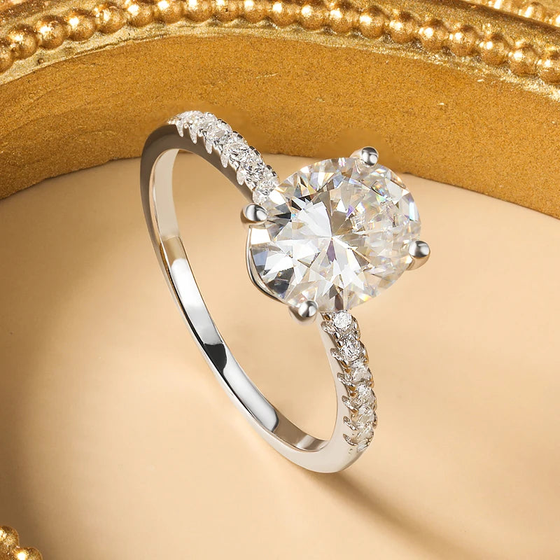 Brileon Timeless Oval Elegance Moissanite Ring - Brileon