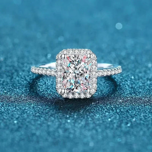 Brileon Elara Moissanite Ring – Emerald or Radiant Cut - Brileon