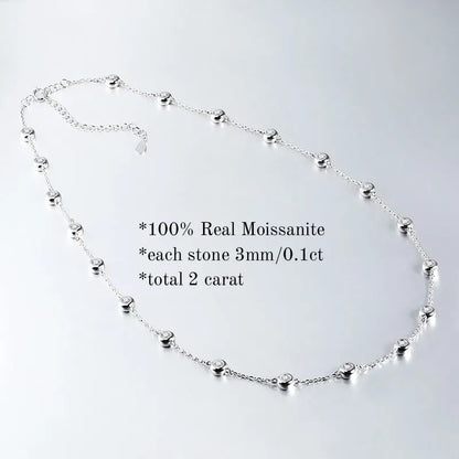 Brileon Virelia Round Cut Moissanite Necklace - Brileon