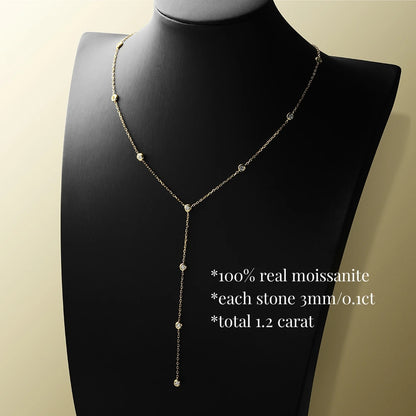 Brileon Virelia Round Cut Moissanite Necklace - Brileon