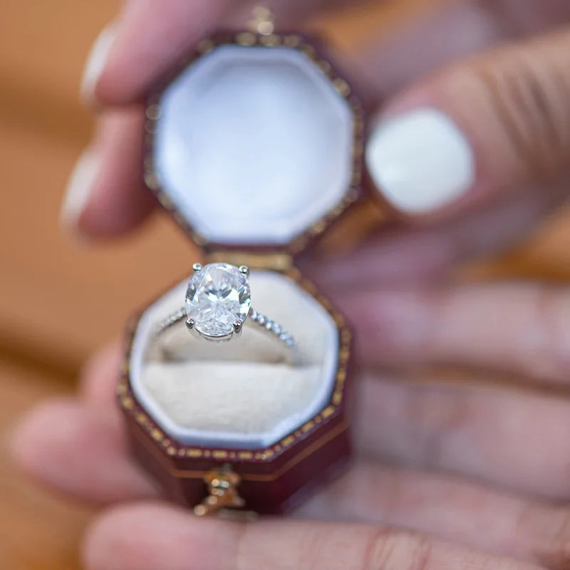 Brileon Timeless Oval Elegance Moissanite Ring - Brileon