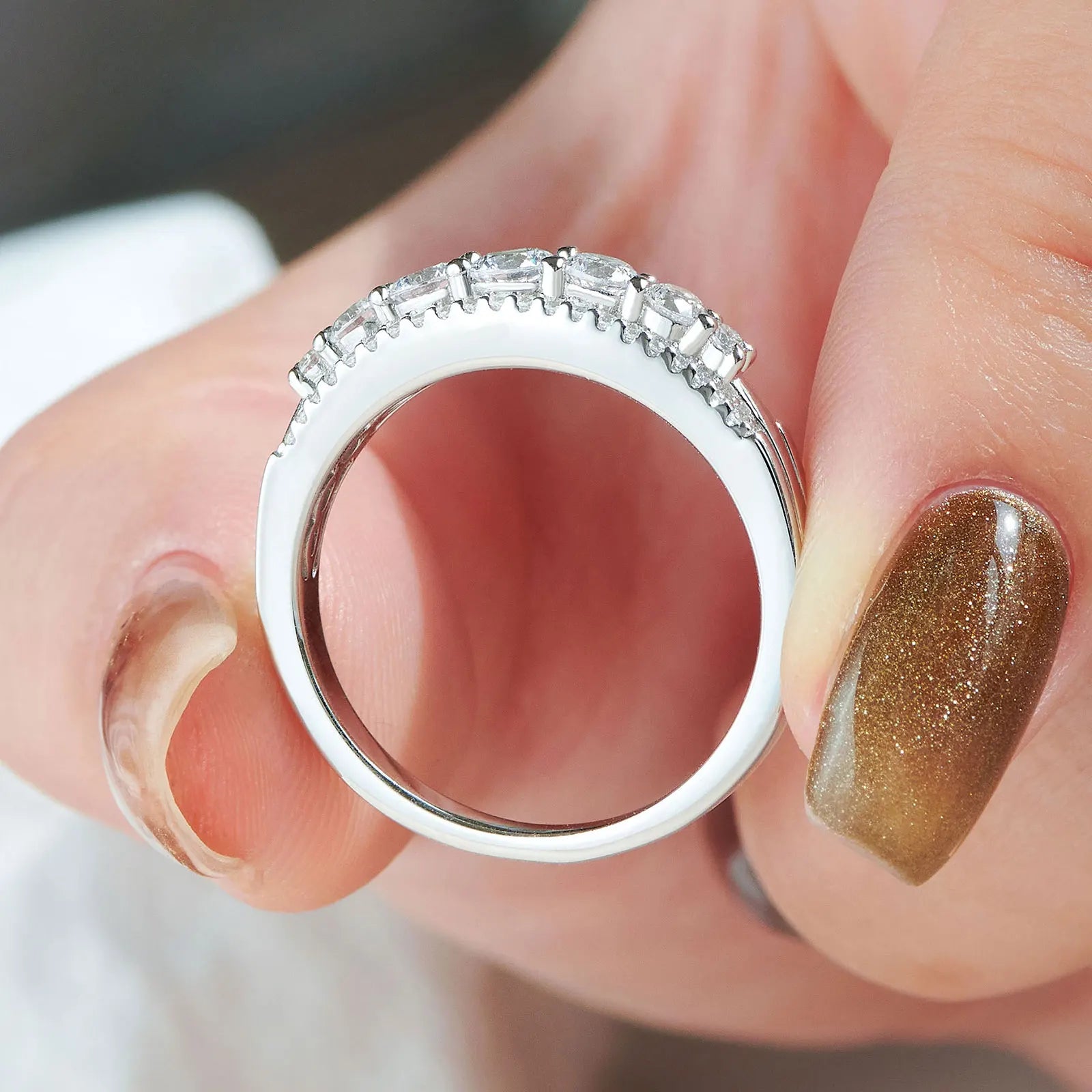 Brileon Eternara Moissanite Eternity Band - Brileon