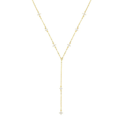 Brileon Aurelia Moissanite Tassel Necklace - Brileon