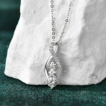 Brileon Eternelle Moissanite Infinity Pendant Necklace - Brileon