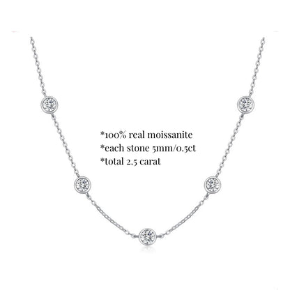 Brileon Virelia Round Cut Moissanite Necklace - Brileon