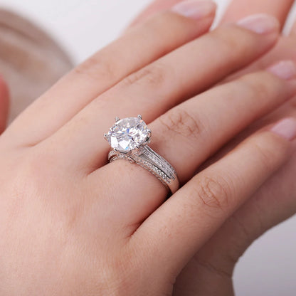 Brileon Elenique 5CT Moissanite Ring - Brileon