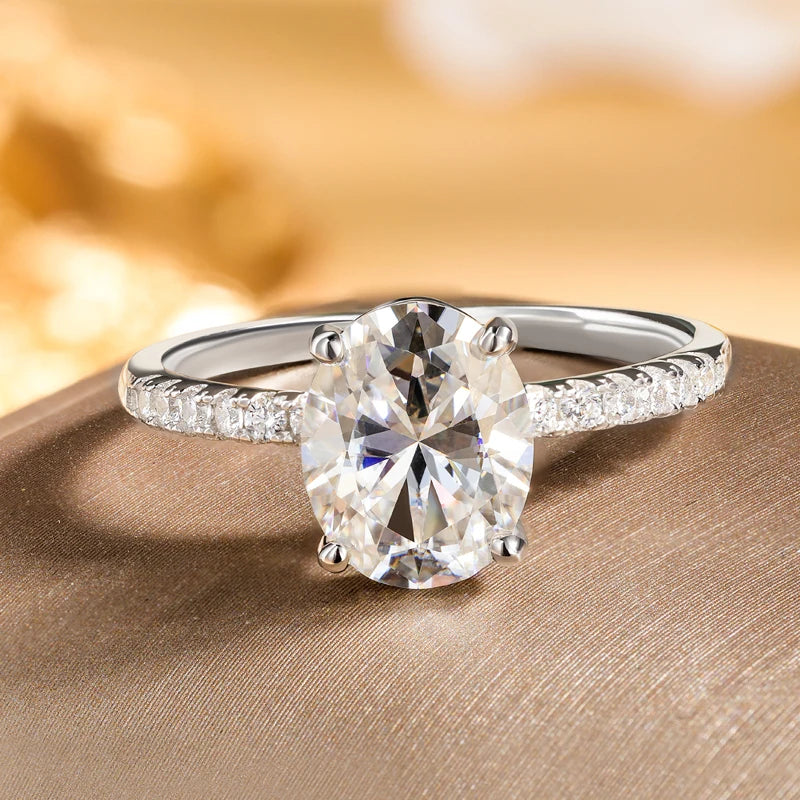 Brileon Timeless Oval Elegance Moissanite Ring - Brileon