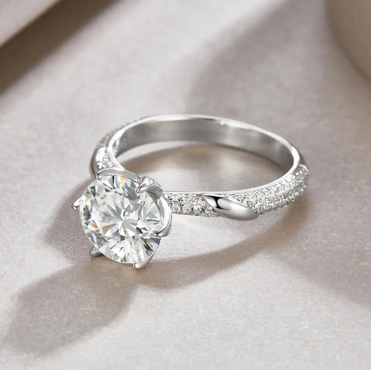 Brileon Radiant 3CT Moissanite Ring - Brileon