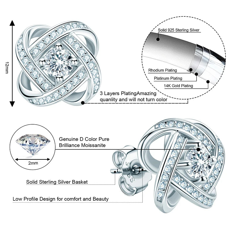 Brileon Vivienne Moissanite Flower Studs - Brileon