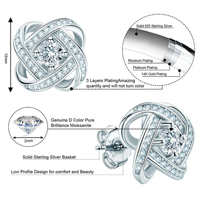 Brileon Vivienne Moissanite Flower Studs - Brileon