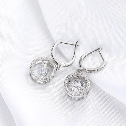 Brileon Vivessa Moissanite Drop Earrings - Brileon