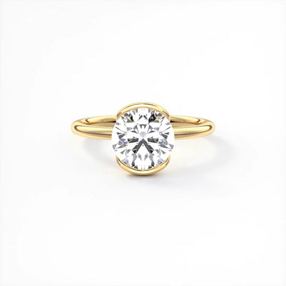 RAPRGOLD 1CT Moissanite Classic Solitaire Wedding Ring 925 Sterling Silver Ladies Engagement Rings for Women Fine Jewelry Gifts - Brileon