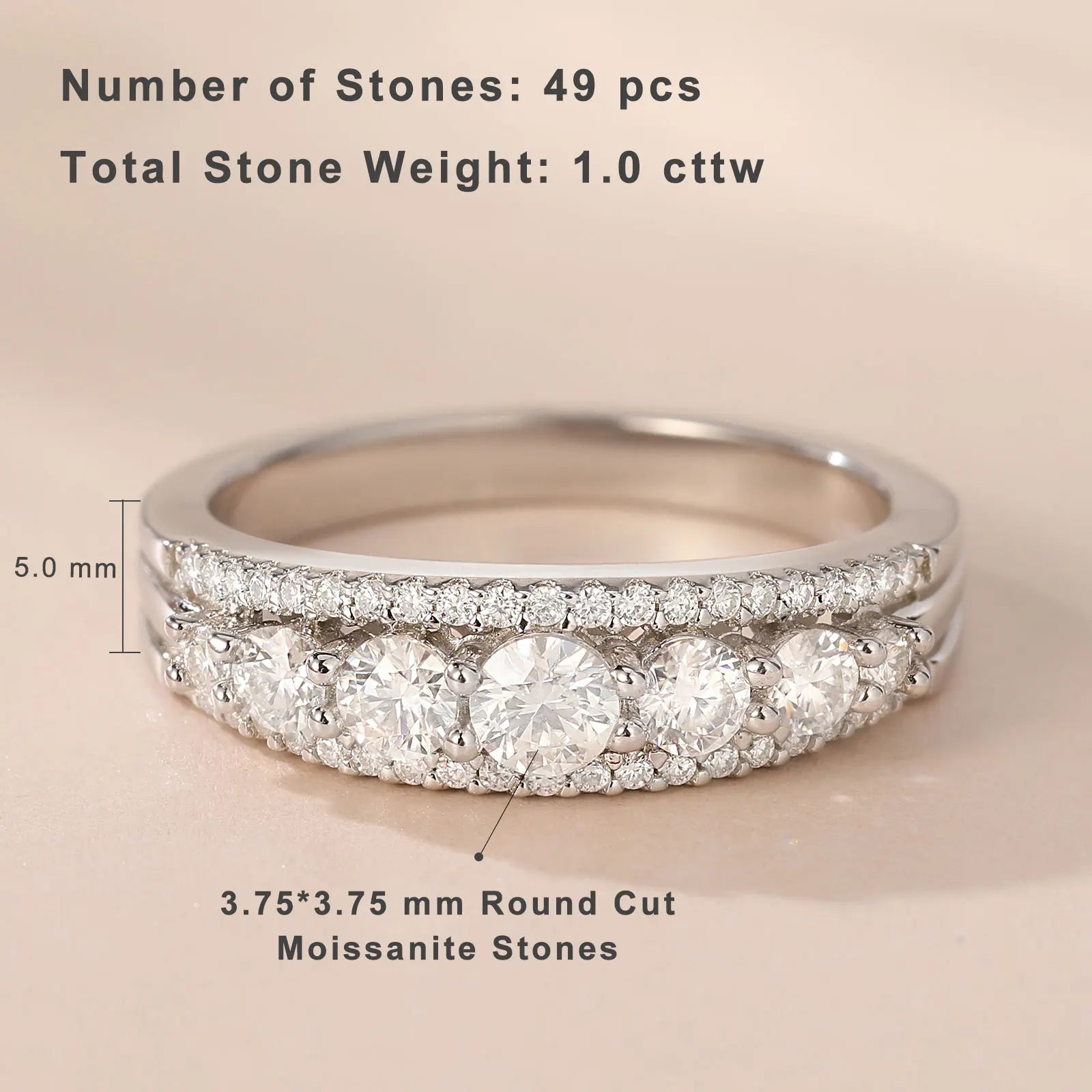 Brileon Eternara Moissanite Eternity Band - Brileon