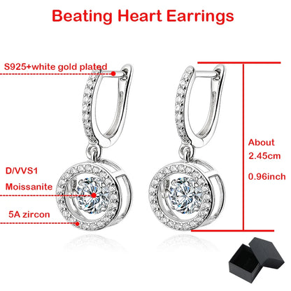 Brileon Vivessa Moissanite Drop Earrings - Brileon
