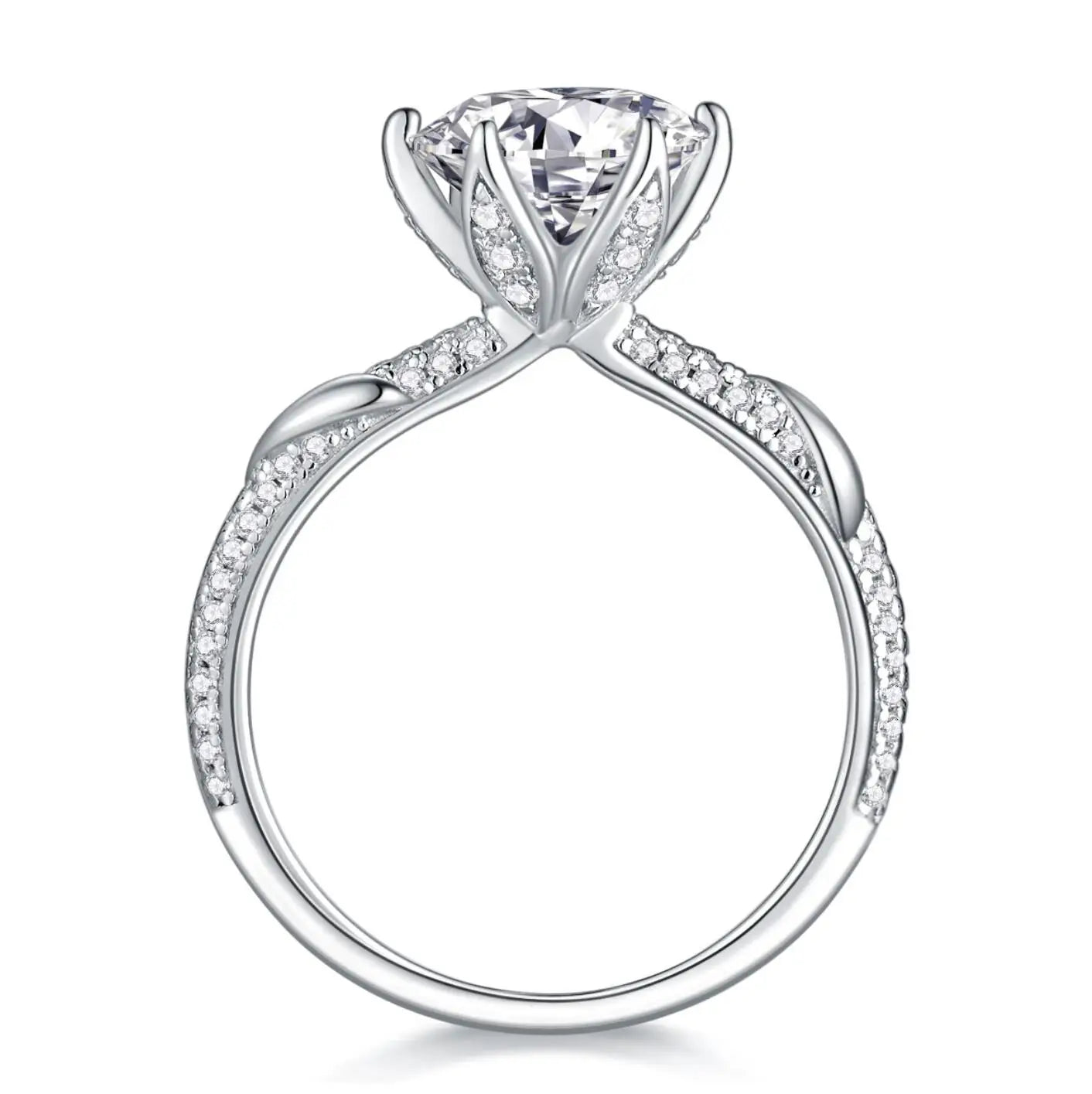 Brileon Radiant 3CT Moissanite Ring - Brileon