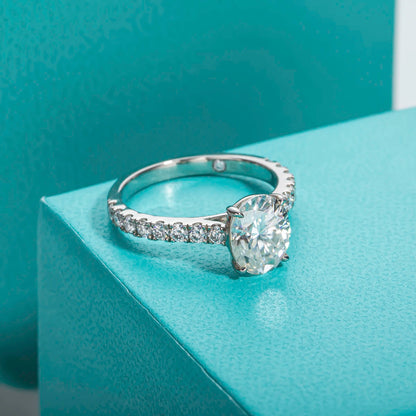 Brileon Radiance 2CT Oval Moissanite Engagement Ring – Timeless Elegance ✨ - Brileon