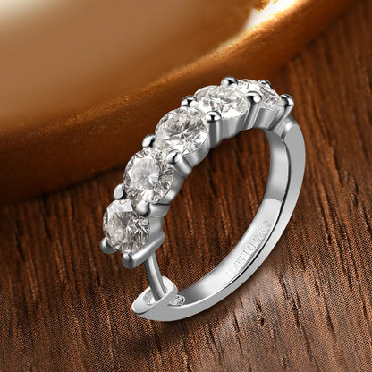 Brileon Eternal Glow Moissanite Hoop Earrings – 18K White Gold Plated S925 - Brileon