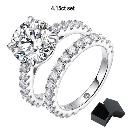 Brileon Eternal Sparkle Collection Moissanite Rings (Sold Individually or as a Set) - Brileon