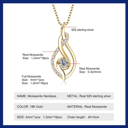 Brileon EternaTwist Moissanite Necklace - Brileon