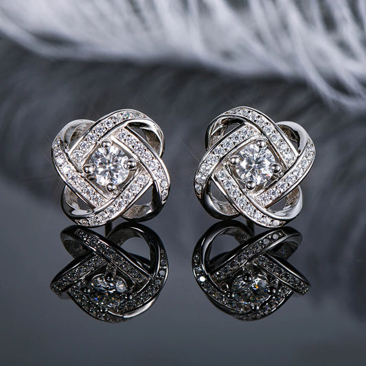 Brileon Vivienne Moissanite Flower Studs - Brileon