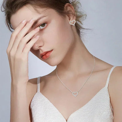 Brileon Eternal Heart Jewelry Set - Moissanite Or Zircon - Brileon