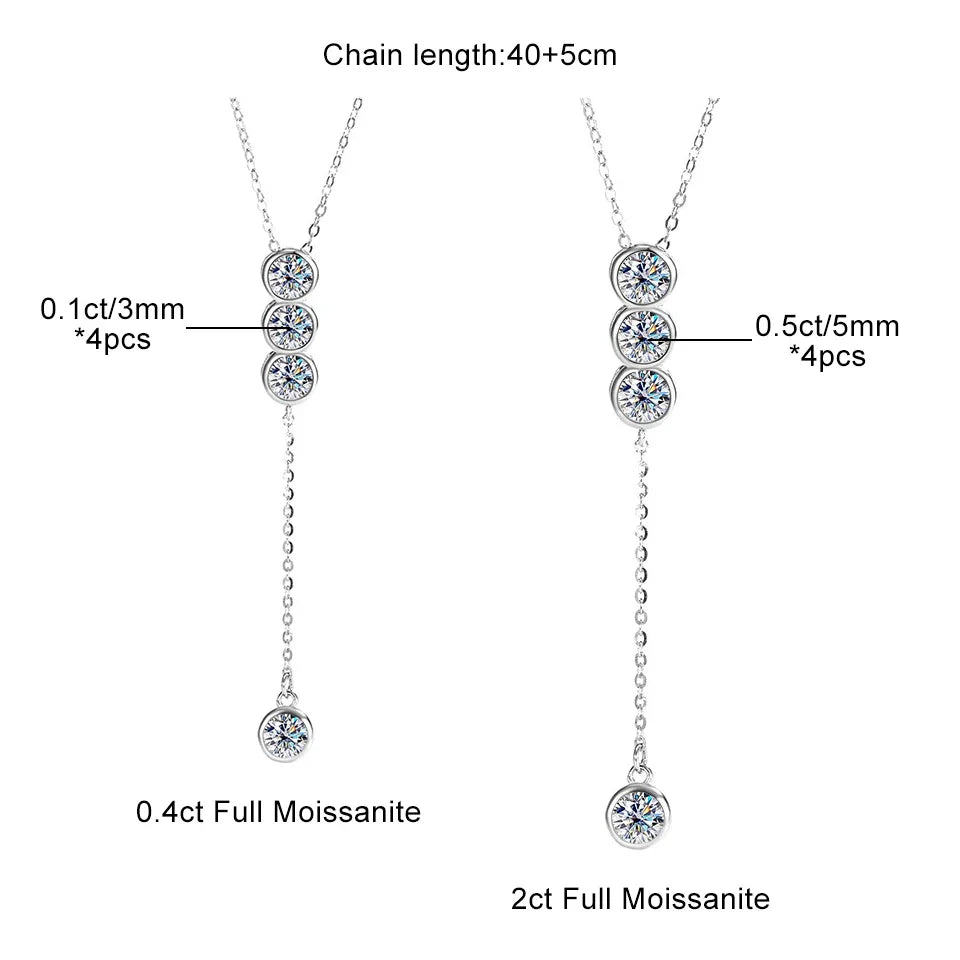 Brileon Élyselle Moissanite Bubble Necklace - Brileon