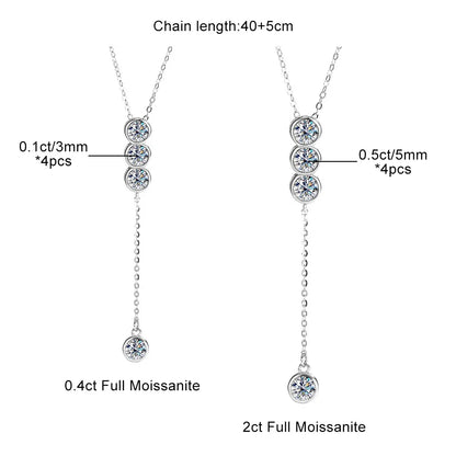 Brileon Élyselle Moissanite Bubble Necklace - Brileon