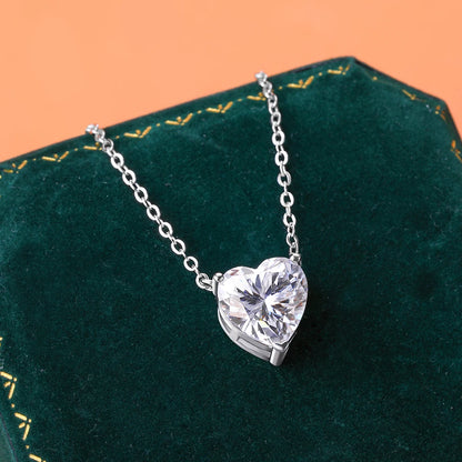 Brileon Luminara Heart Moissanite Necklace - Brileon