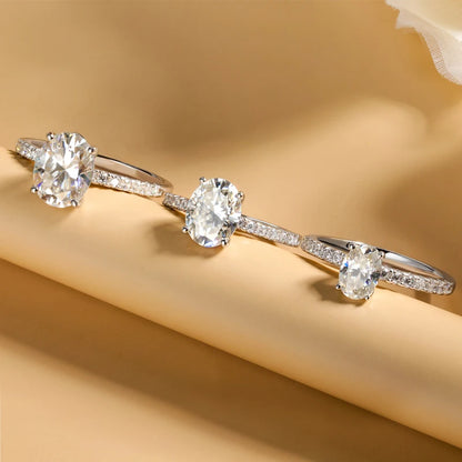 Brileon Timeless Oval Elegance Moissanite Ring - Brileon