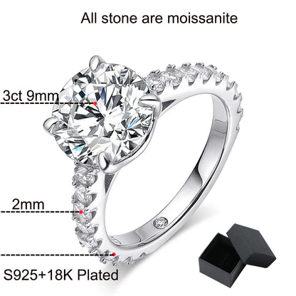 Brileon Eternal Sparkle Collection Moissanite Rings (Sold Individually or as a Set) - Brileon