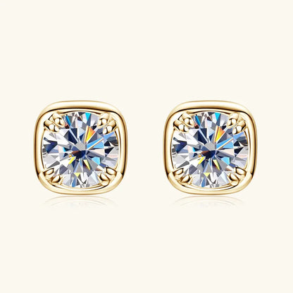 Brileon Lustréa Square Moissanite Studs