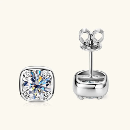 RAPRGOLD GRA Certified 1CT Moissanite Stud Earrings for Women 925 Sterling Silver Piercing Earring Fine Jewelry Gifts Pendientes - Brileon