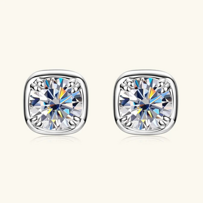 Brileon Lustréa Square Moissanite Studs