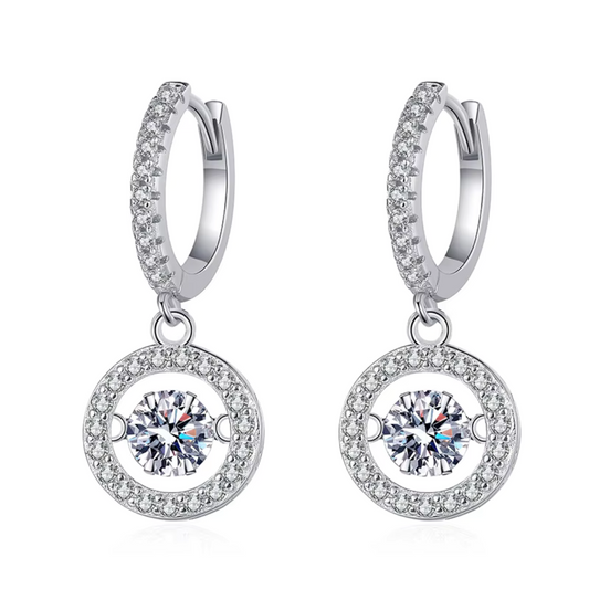 Brileon Vivessa Moissanite Drop Earrings - Brileon
