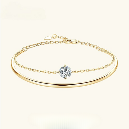 Brileon Luméa Double Chain Moissanite Bracelet - Brileon