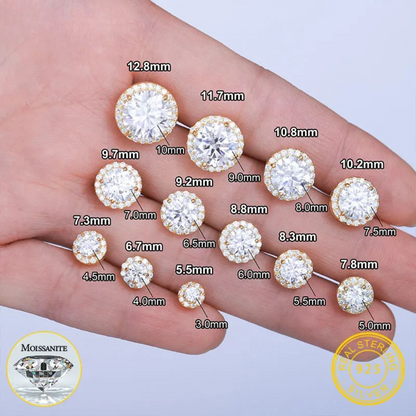 Brileon Éclora Round VVS1 Moissanite Studs