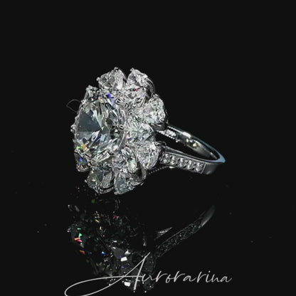 Brileon Aurorarina Luxe 5CT Ring – Moissanite or Zircon