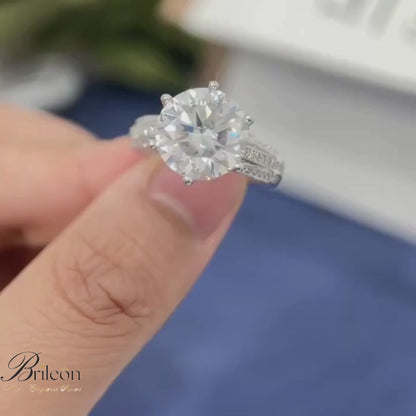 Brileon Elenique 5CT Moissanite Ring