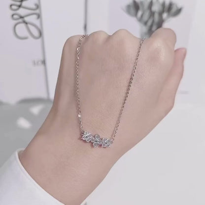 Brileon Fleuré Moissanite Clover Pendant Necklace