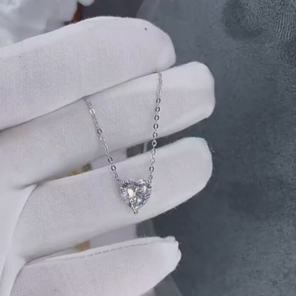 Brileon Luminara Heart Moissanite Necklace